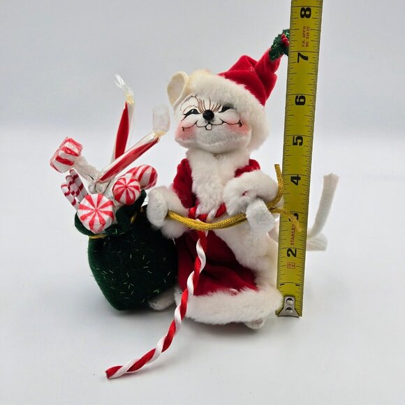 Annalee 2005 Mouse Santa Peppermint Sticks Christmas Figure Candy Read - Picture 2 of 16